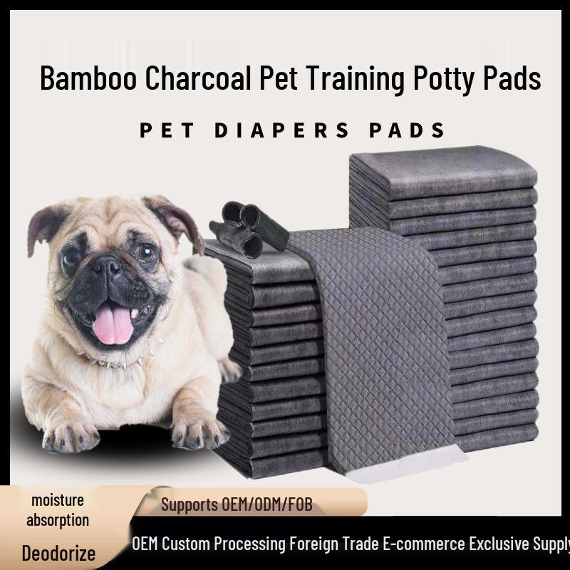 Thickened Bamboo Charcoal Deodorizing Pet Urine Pad - Absorbent, Leak-Proof, Customizable for Dogs and Cats