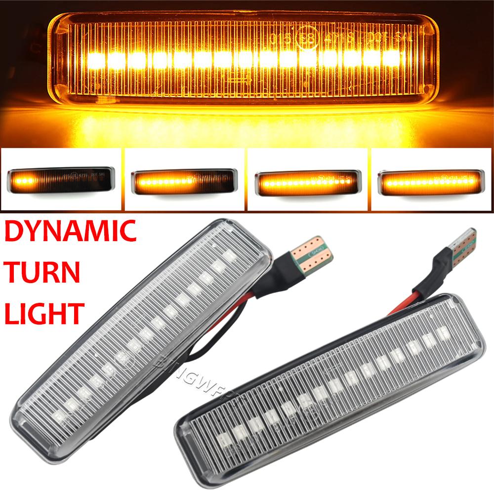 2PCS Side Marker Sequential Lamp For BMW 5 Series E39 1995 1996 1997 1998 - 2003 Dynamic Blinker Indicator LED Turn Signal Light