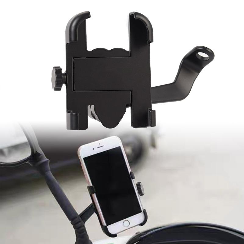 360 Degree Adjustable Motorcycle Bicycle Phone Stand Rearview Mirror Handlebar Mount for Takeaway Safe and Sturdy