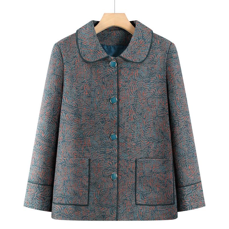 

Women s 2026 Spring and Autumn Lapel Cardigan for Middle-Aged and Elderly 3XL (110-125 jin)