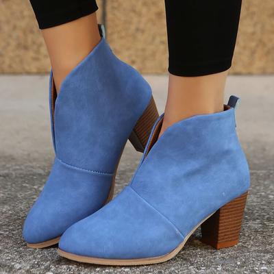 Women Shoes Fashion Bare Boots Coarse Heels Short Leather Boots Women Short Boots Boots for Women with Heel Comfortable