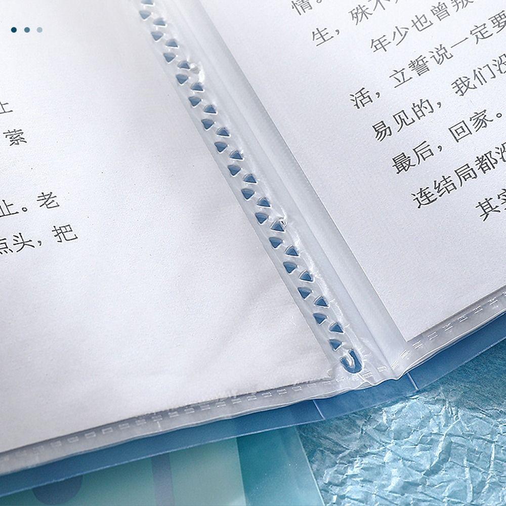20 Pages Vertical Hand-held Bag Waterproof Test Paper Storage Bag  for School Office Supplies