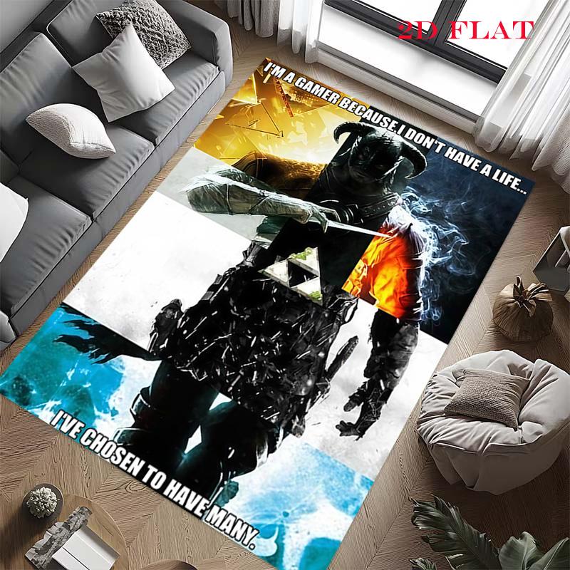 The Elder Scrolls Carpet Rug for Living Room Bedroom Home Sofa Decoration,Kids play Nonslip Floor Mat