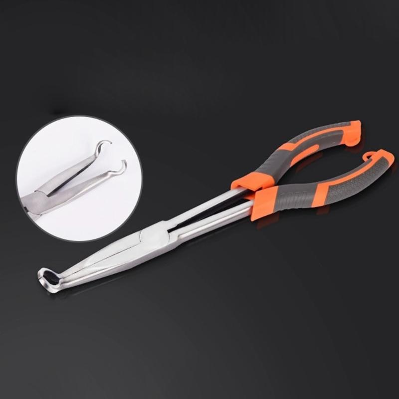 11inch Multifunctional Long Reach Pointed Nose Pliers for Electricians, Anglers, and DIY Enthusiasts