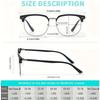 4 Piece Set of Classic Retro Casual Glasses Suitable for Both Men and Women To Wear High-definition Anti Blue Light Glasses