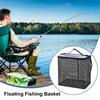 Fish Basket Foldable Floating Fish Basket Compact Holder Mesh Net Quick-Drying Portable Design For Boat Crabbing Outdoor