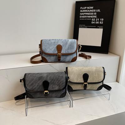 Winter New Fashion Pu Small Square Bag Retro Texture Shoulder Bag To Work Commuter Messenger Women's Bag