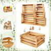 Large Capacity Retro Wooden Slat Storage Box – Rectangular Basket for Home Decor and Sundries