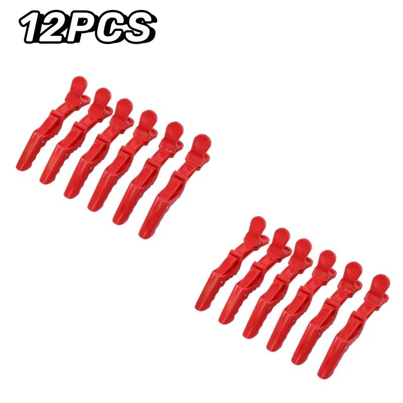 6pcs/Lot Plastic Hair Clip Hairpin Hairdressing Clamps Claw Section Alligator Clips Barber For Styling Salon Accessories
