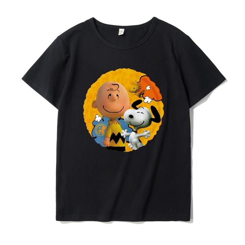 Classic Snoopy Cotton Men's Women's T-shirt Snoopy Cartoon Printed Summer Fashion Casual Comfortable Top Street Clothing