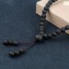 Men Volcanic Lava Stone Beaded Necklace 108 Mala Beads Meditation Yoga Wrap Bracelets Handmade Black Energy Jewelry Oil Diffuser