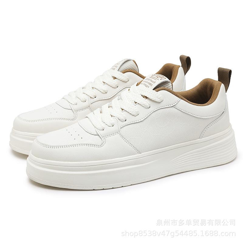 Comfortable soft-soled thick-soled Forrest Gump casual board shoes can be worn in all seasons, lace-up classic little white board shoes