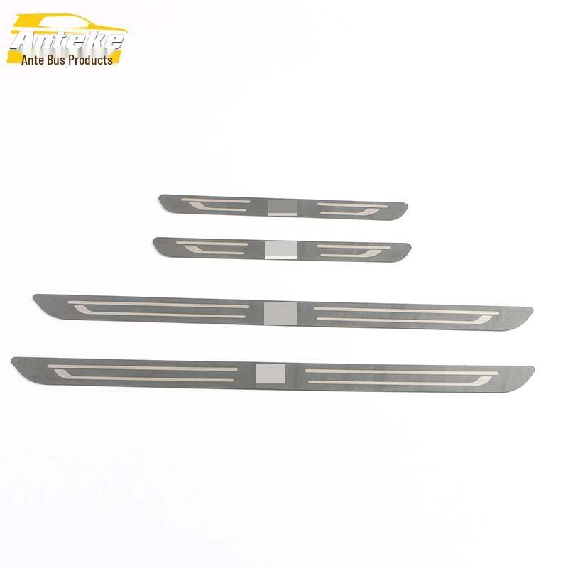 Qin 19 Door Sill Trim Stickers Stainless Steel Welcome Pedal Anti-Scratch Bright Exterior.