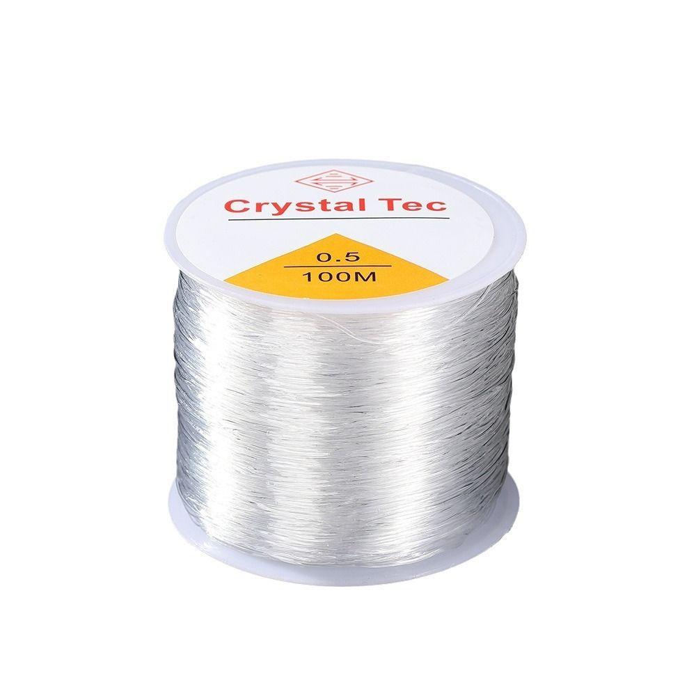 Filo Trasparente per Perline da 100m Cordino Elastico Cristallo Trasparente per Creazione Braccialetti