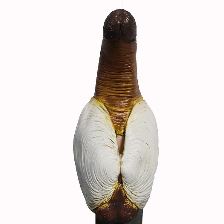 

Latex ivory clam mask, carnival prank toy, masquerade party supplies, latex headgear Average Size