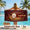 Custom Text Beach Towel, Soft Absorbent Swimming Multi-use TowelGalatasaray FC