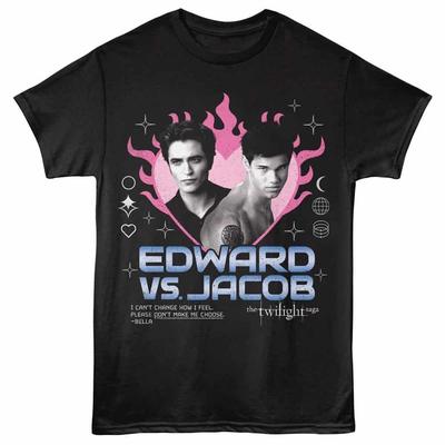 T-shirt da uomo Cuore di Edward v Jacob di Twilight