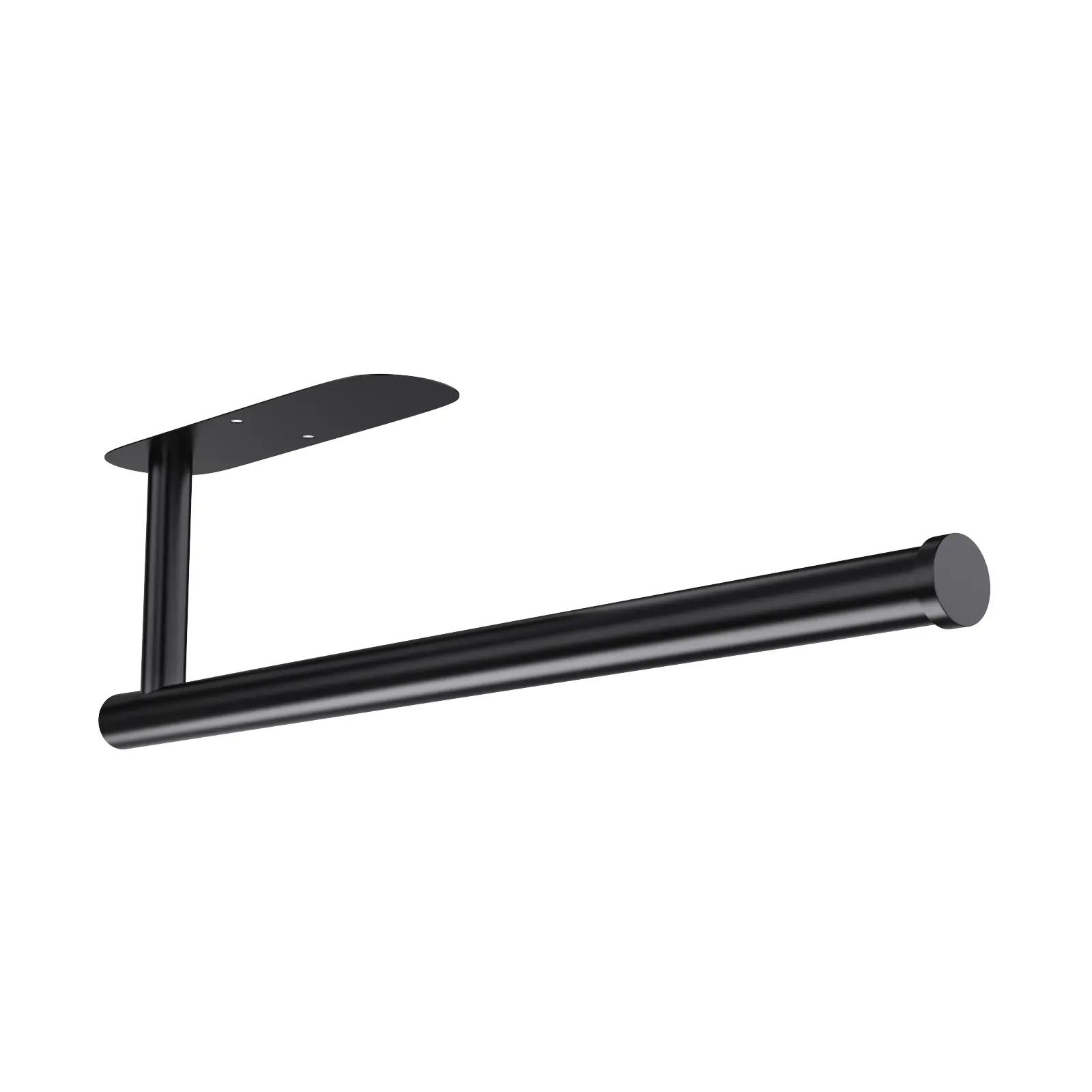 

Самоклеящийся держатель для бумажных полотенец без сверления, нержавеющая сталь SUS304, под шкаф, 12,6 дюйма, стойка для полотенец и пленки, кухня/дом на колесах/ванная комната чёрный