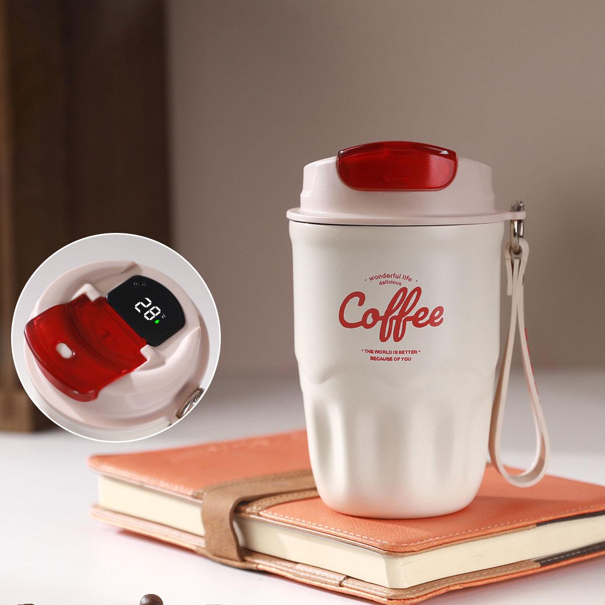 

360 мл Умный термос Кофейная чашка Отображение температуры Дорожная кофейная кружка Бутылка-термос из нержавеющей стали Вакуумные чашки Рождественские подарки 360ml