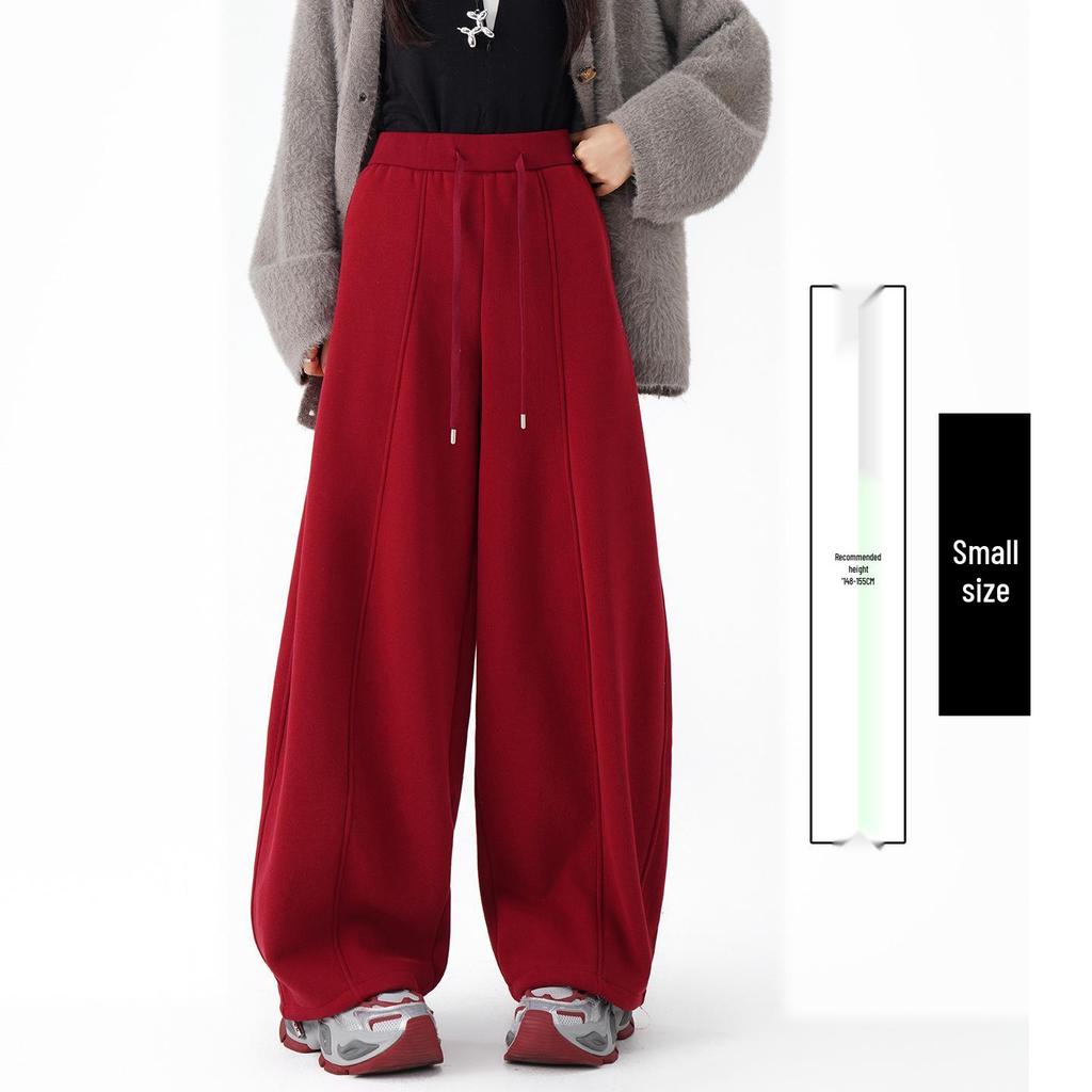 Spring 2026 High-Waisted Wide-Leg Pants - Slimming Loose Straight Casual Two-Wear Floor-Length for Women