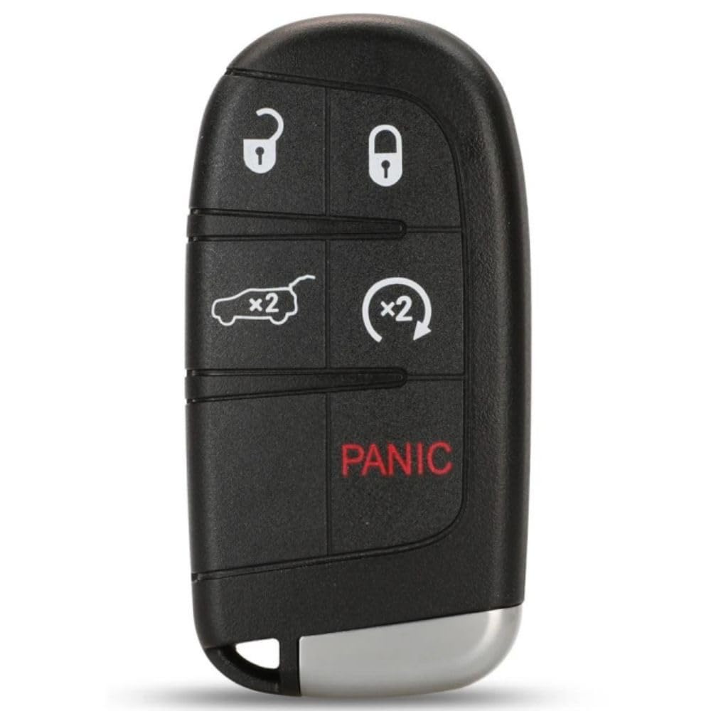 

[Qicarkey] Car Key Fob Shell Case, Black ABS & Metal Keyless Entry Remote Smart чёрный