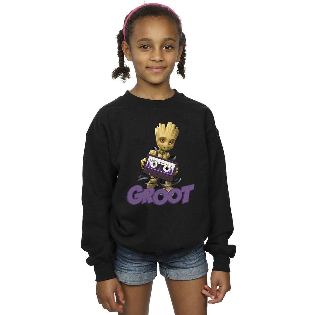 Guardians Of The Galaxy Girls Groot Casette Sweatshirt