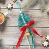 Handwoven Tree Shaped Pendant Cotton Wall Hanging Xmas Hanging Ornaments Festive Atmosphere Christmas Tree Decorations