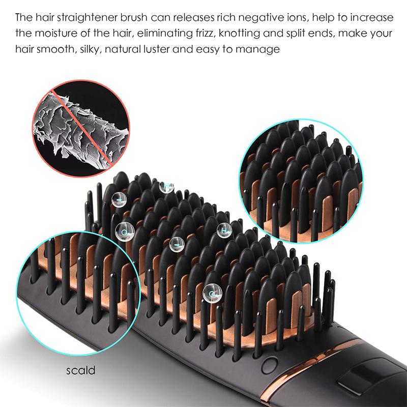 Hot Comb Beard Straightener Brush PTC Multifunctional Household Quick Beard Styler Hair Straightening