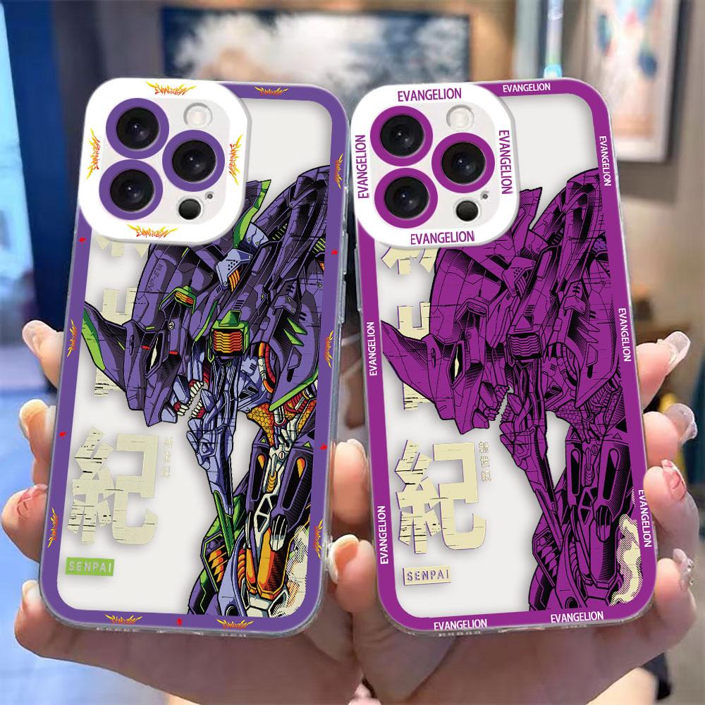 New E-Evangelion Mecha Clear Phone Case For Infinix TECNO POVA 2 4 3 5 SMART 6 7 8 NOTE 10 11 12 30 30I 40 50 CAMON 19 20 Cover