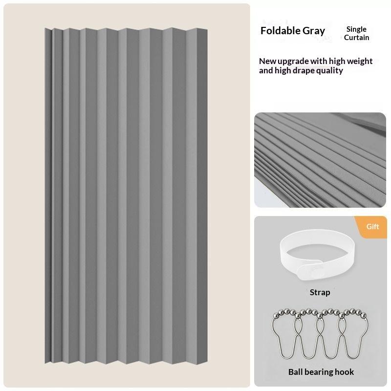 Stylish Elegant Folding Door Curtain No Punching Design Home Decor Privacy Better Space Partitioning For Kitchen Home Bedroom