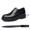 Men Height Increasing Shoes 8cm Summer Sandals 10cm Elevator Dress Leather Shoes Business Hollow Out Big Head Formal Shoes