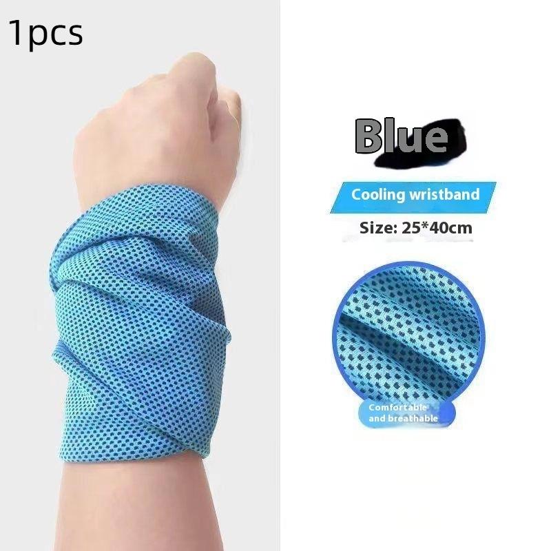 Portable Outdoor Sport Ice Towel Sweat Absorption Wrist Protector Quick-Drying Cooling Wristband For Fitness Camping Running