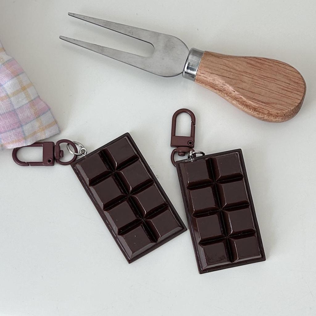 Edible Toy Chocolate Keychain: Dark & White Chocolate Car Charm Bestie Gift