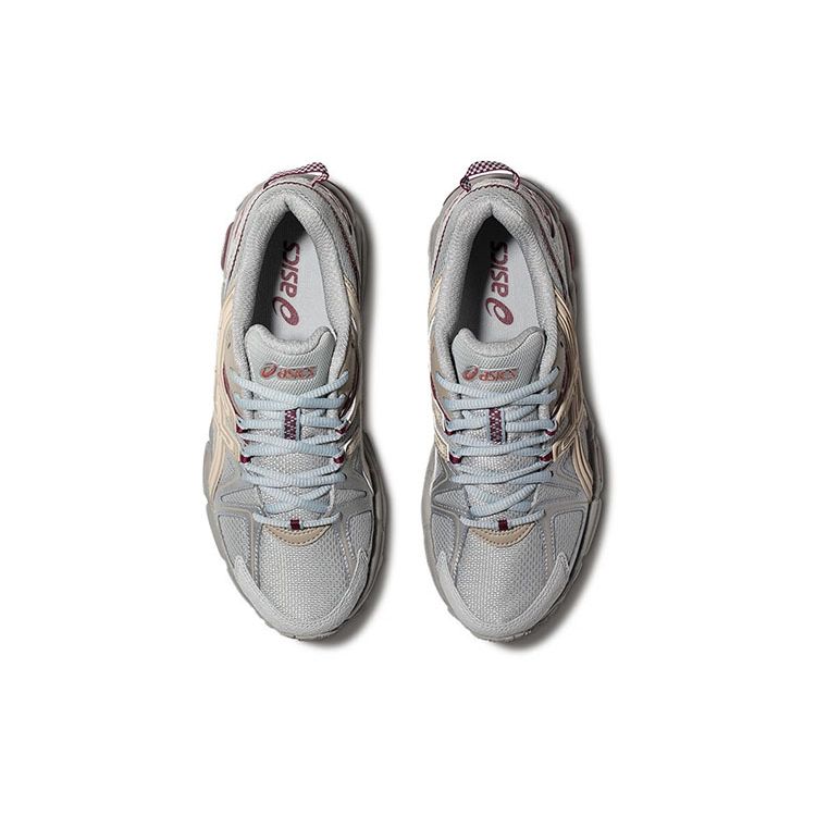 Asics Gel-Kahana 8 Tecido Funcional Couro Sintético Durável Cano Baixo Casual Tênis de Corrida em Trilha Mulher tênis Cinza Vermelho 1012A978-023