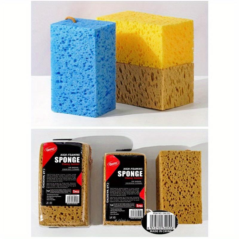 Thickened high foam car wash sponge large honeycomb seaweed sponge block car supplies beauty cleaning decontamination sponge wipe