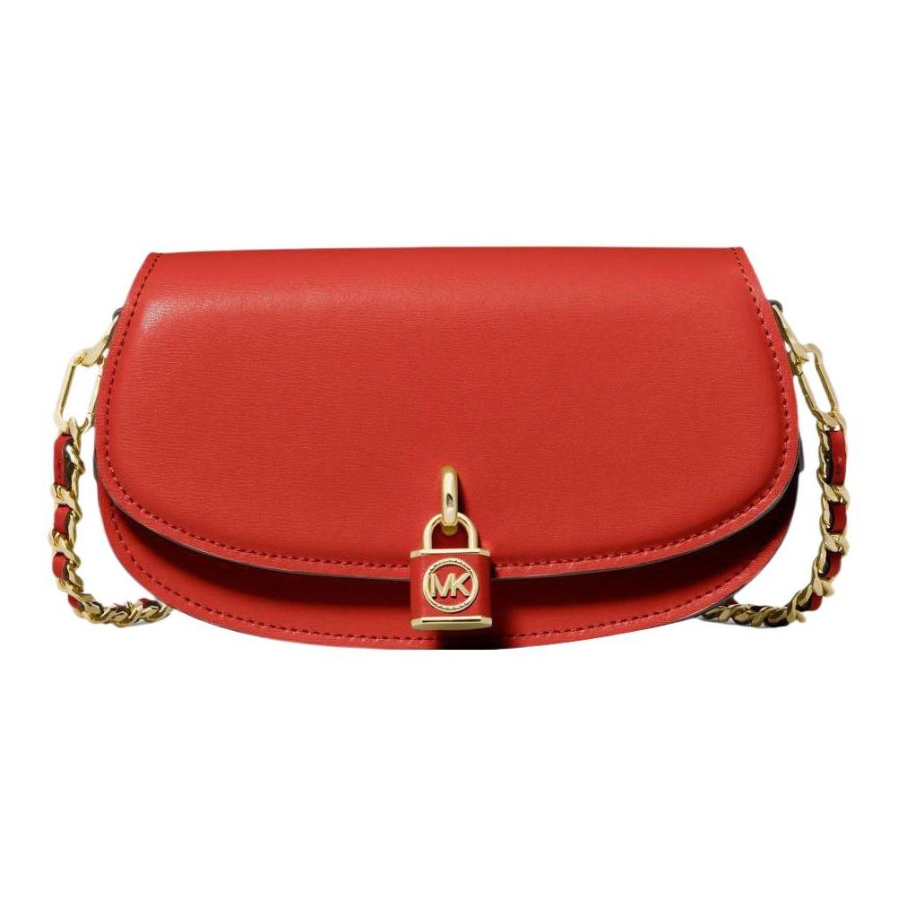 Michael Kors MK Mila Snap Closure Leather Crossbody Shoulder Bag Women bags Red 30F3GIMM1L-808-BRTERRACTTA Small