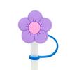 8Pcs 8-10MM Cover Flower Straw Food Grade Silicone Reusable Dust-proof Cute Universal Mini