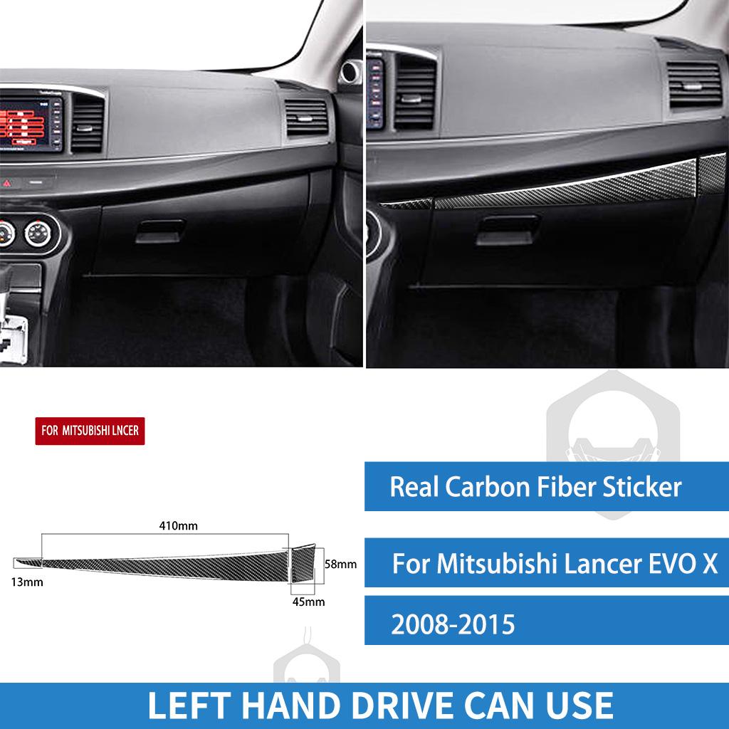 For Mitsubishi Lancer Evolution EVO X 2008-2015 Center Full Set Suit Cover Real Carbon Fiber Sticker Car Interior Accessories
