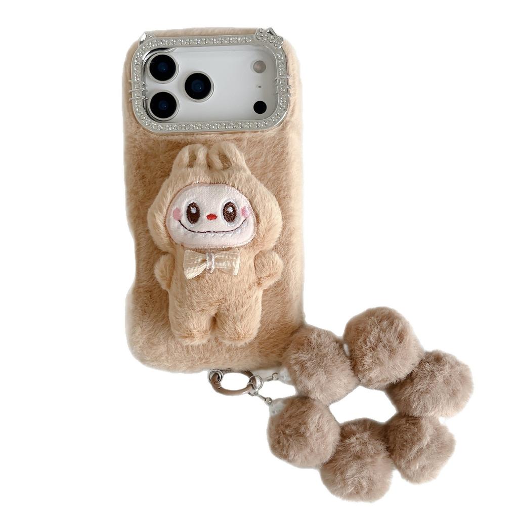 Peluche Autunno e Inverno Adatto per Custodia Telefono Cellulare Apple 17 IPhone16promax Tessuto Labu 15 Cordoncino Carino Custodia Protettiva