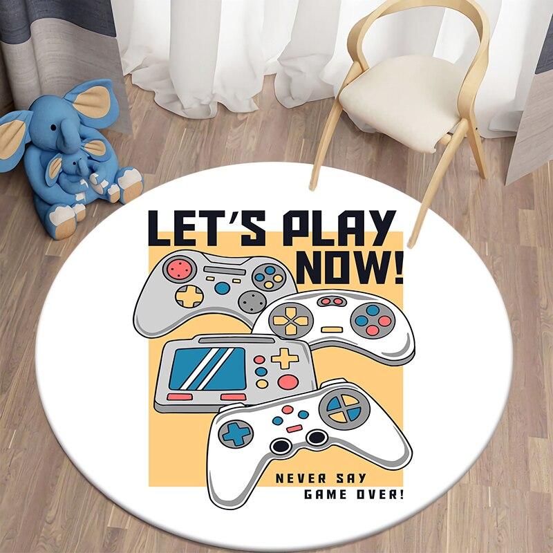 Záhadný Kawaii potištěný kulatý koberec pro obývací pokoj Koberce Kempingové piknikové podložky Flanelový protiskluzový koberec Podložka na jógu Dárek Stranger Things