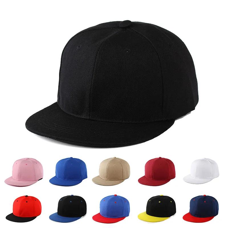 Fashion Unisex Baseball Cap Men Women Hip-Hop Flat-Brimmed Cap Outdoor Snapback Hat Flat Brim Trendy Leisure Adjustable Sun Hats