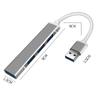 Universal Hub For Computers & Car 4-Port Usb30 Ultra-Mini Aluminum Alloy Gray