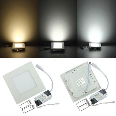 Dimmable LED Panel Light Recessed Kitchen Foyer Lamp AC85-265V LED Spot Down Light Warm White Natural White Cold White Downlight