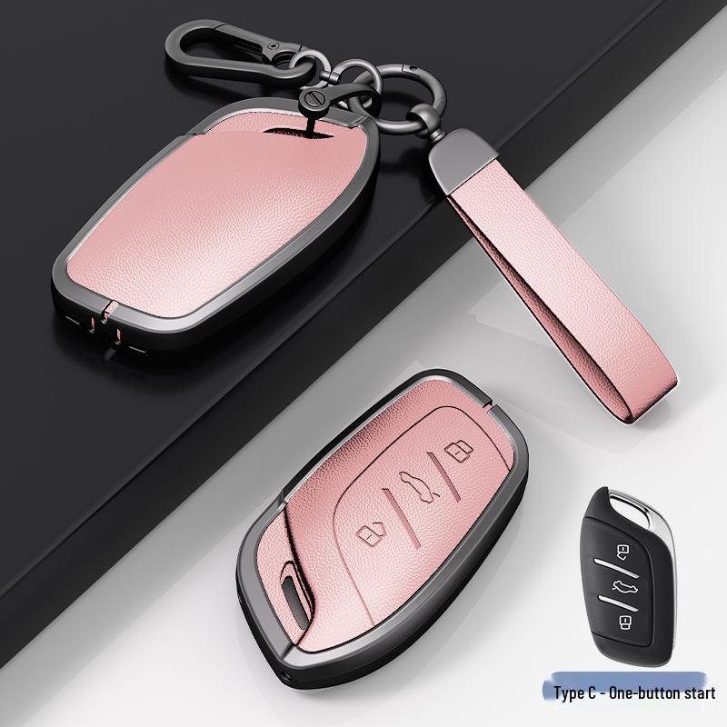 Compatible Metal Key Shell Cover for Roewe RX5 (2016-2020), I6, RX8, RX3, EI5 Models.