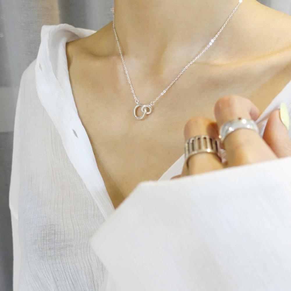 Jyoni / Ring Silver Necklace