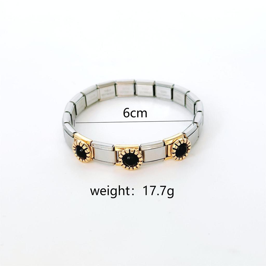 24 Creative Stretch Strap Bracelet Sunflower Gold Silver Stainless Steel Bracelet Strap