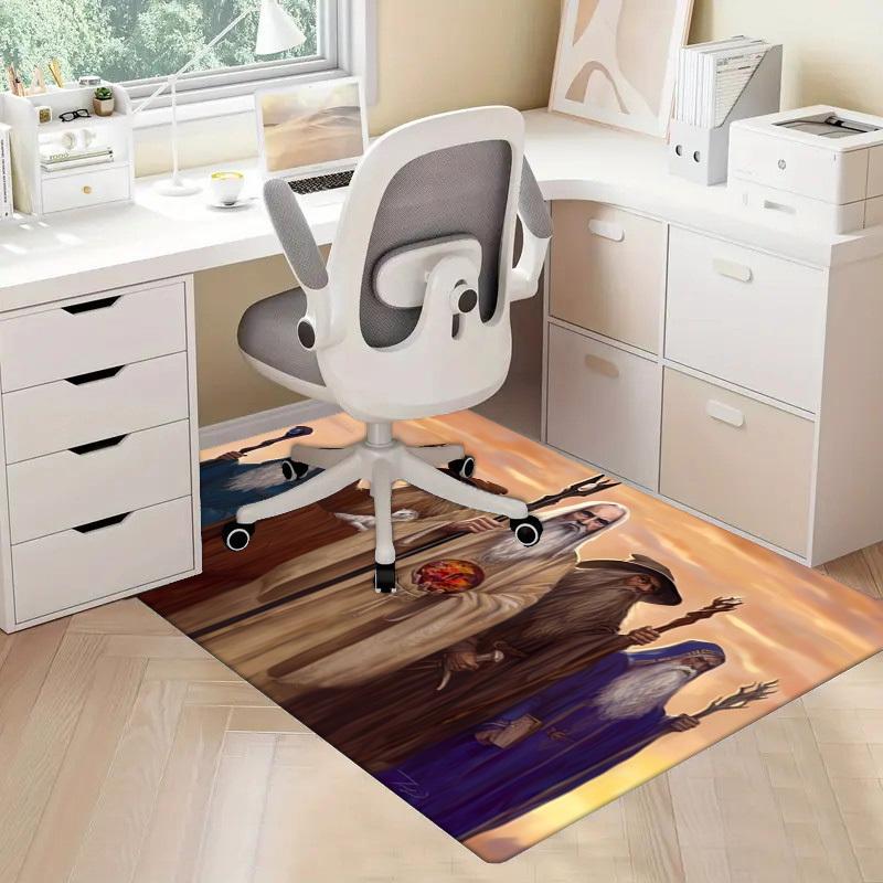 1pc Office Carpet Chair Mats The Council of Elrond Perfect for Decorating Office Chairs, Living Rooms, Or Bedrooms,Polyester Carpet