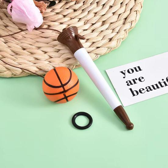 Creative Ballpoint Pen Basketball Football Tennis Volleyball Shape Decompression Bounce Popup Neutral Pen Student Stationery
