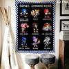 Hedgehog Sonic Cruise Wall Hanging Printed Fabric Blanket Decorative Tapestries for Bedroom Living Room Home Decor