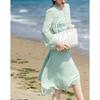 DME Sweet Floral Chiffon A-line Midi Dress